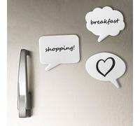 Taylor & Brown Set Of 3 Speech Bubble Fridge Reminder Magnets With Marker Wipe Clean Message/note/notice Board