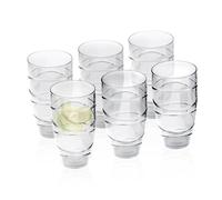 Taylor & Brown Set of 6 Plastic Tumblers 550ml Acrylic Tumbler Glasses with Swirl Design, Stackable Re-usable Plastic Glasses for Garden, Picnics, Camping, BBQs, Parties (6 Pack - Clear)