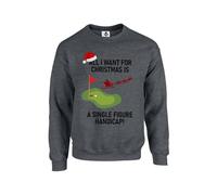 Taylor Brown Single figure handicap golf golfer golfing xmas christmas festive novelty meme trendy joke Unisex Funny Adults Sweatshirt Jumper Dark Heather