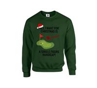 Taylor Brown Single figure handicap golf golfer golfing xmas christmas festive novelty meme trendy joke Unisex Funny Adults Sweatshirt Jumper Forest Green