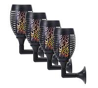 Taylor & Brown Solar Wall Lights, 4 Pack 51 LED Torch with Flickering Flame Waterproof Outdoor Solar Lamp for Garden, Landscape, Halloween Pathway, Patio, Balcony Deck Yard