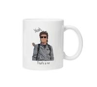 Taylor Brown Steve Harrington, Yeah Thats a no, Meme Novelty Iconic Trendy Mug Drinking Cup Tea and Coffee Cups Cute Mug Aesthetic Fun Funny Pretty