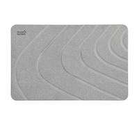Taylor & Brown Stone Bath Mat Diatomaceous Earth Bathroom Shower Non-Slip Super Absorbent Quick Dry Floor Kitchen Anti Mould Antibacterial Natural Easy to Clean 60x39cm, River, Light Grey