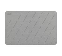Taylor & Brown Stone Bath Mat Diatomaceous Earth Bathroom Shower Non-Slip Super Absorbent Quick Dry Floor Kitchen Anti Mould Antibacterial Natural Easy to Clean 60x39cm, Line, Light Grey