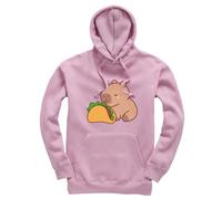 Taylor Brown Taco capybara, animal cute animals trendy cool Unisex Funny Kids Hoodie Jumper Baby Pink