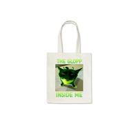 Taylor Brown The glopp inside me, weird cement cat meme alien cats animal humerous joke tote bag cotton shopper shopping bags reusable