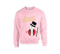 Taylor Brown The greatest snowman xmas festive christmas meme trending viral humour Unisex Funny Adults Sweatshirt Jumper Baby Pink