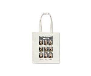 Taylor Brown The many moods of sweep, novelty meme iconic british 2000s meme tv soot tote bag cotton shopper reusable shopping bag