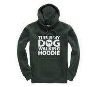 Taylor Brown This is my dog walking hoodie cute fun trending puppy Jumper Unisex Funny Adults Hoodie Jumper Forest Green