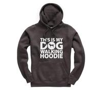 Taylor Brown This is my dog walking hoodie cute fun trending puppy Jumper Unisex Funny Adults Hoodie Jumper Dark Heather