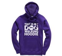 Taylor Brown This is my dog walking hoodie cute fun trending puppy Jumper Unisex Funny Adults Hoodie Jumper Purple