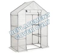 Taylor & Brown Walk In Greenhouse Cover Heavy Duty Replacement Spare Reinforced White PE Growhouse Cover - 143x73x195cm COVER ONLY