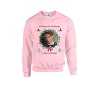 Taylor Brown Want for christmas is Conrad Fisher, tsitp, meme novelty iconic xmas festive Unisex Funny Adults Sweatshirt Jumper Baby Pink
