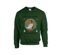 Taylor Brown Want for christmas is Jonathan Bailey, xmas festive meme iconic cool trendy Unisex Funny Adults Sweatshirt Jumper Forest Green
