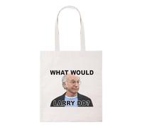 Taylor Brown What would larry do larry sander tote bag cotton shopper shopping bag reusable bags meme no0velty british humour comedy sitcom pop culture