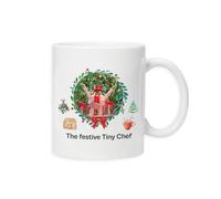 Taylor Brown Xmas version Tiny Chef, meme novelty british comedy christmas festive iconic food mug drinking cup tea and coffee cups cute mug aesthetic fun funny pretty