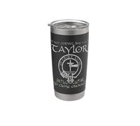 Taylor Clan Proud Heritage Scottish Last Name Vintage Stainless Steel Insulated Tumbler