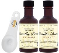 Taylor & Colledge Vanilla Extract 100ml Pack of 2 with Scoop Natural Bourbon Beans