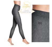 Taylor Cropped Leggings by Wolford L Large Texas Black Elastic Pants with Design