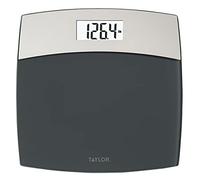 Taylor Digital Scales for Bodyweight Mixed Metal with Brushed Stainless Steel, 440 LB Capacity, Bathroom Scale, White Backlight Readout, Highly Accurate Digital Bathroom Scale