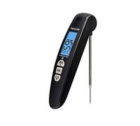 Taylor Digital Turbo Instant Read Thermocouple Meat Food Grill BBQ Cooking Kitchen Thermometer, Folding Probe, Black