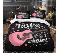 Taylor Fan Art Duvet Cover 3D Design Printed Machine Washable 3 Pieces Bedding Set Zipper Quilt Cover Hotel Quality Hypoallergenic for Adults Kids Women Teens Youth Single（140x200cm）