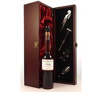 Taylor Fladgate Vintage Port 1966 (Decanted Selection) 20cls in a silk lined wooden box with four wine accessories, 1 x 200ml
