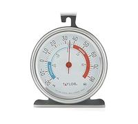 Taylor Large Dial Refrigerator Freezer Thermometer 2 Pack, 3 Inch Stainless Steel Fridge and Cooler Thermometer, Kitchen Appliance Temperature Gauge, Silver