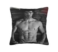 Taylor Lautner Throw Pillow Covers Soft Square Pillowcases Cushion Cover for Decorative Home Bed Couch White