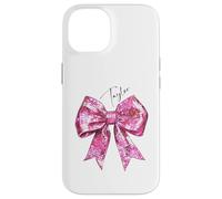 Taylor Lover First Name Teen Girls Women Pink Disco Ball Bow Case for iPhone 14