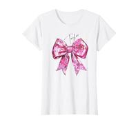 Taylor Lover First Name Teen Girls Women Pink Disco Ball Bow T-Shirt