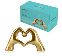 Taylor Lover Merch Gold Heart Hands Sculpture Birthday Decorations Gifts Living Room Bedroom Shelf Desk Coffee Table Accessories Statue Bobo Bathroom Decor Home Décor Accents Women Girls(Small)