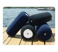 Taylor Made 12 oz. Polyester Blizzard Fleece Fender Cover for Big B Center Rope Tube Style Fenders, 8" x 20", Navy - 2020108388