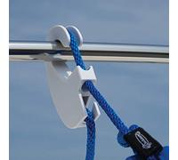 Taylor Made Products 1109 Boat Fender Hanger (Clip Rail Mount, Up to 1.25-Inch Rails) White