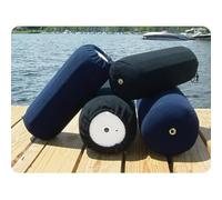 Taylor Made Products 9036 Fleece Boat Fender Cover for Center Rope Tube Style Fenders (10" x 26", Navy Blue)