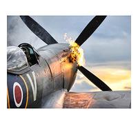 Taylor Military UK Spitfire TE311 Fighter Plane Photo Large XL Wall Art Canvas Print