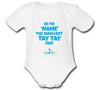 TAYLOR MUSIC FAN present from for a mum mummy dad daddy gift Unique Baby Vest Grow Babygrow Cute PERSONALISED Custom Boys Girls Unisex SWIFT LIGHT BLUE