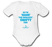 TAYLOR MUSIC FAN present from for a mum mummy dad daddy gift Unique Baby Vest Grow Babygrow Cute PERSONALISED Custom Boys Girls Unisex SWIFT LIGHT BLUE 2