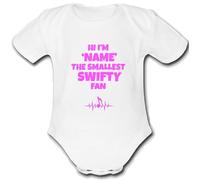 TAYLOR MUSIC FAN present from for a mum mummy dad daddy gift Unique Baby Vest Grow Babygrow Cute PERSONALISED Custom Boys Girls Unisex SWIFT PINK 2