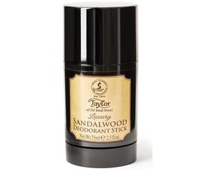 Taylor of Old Bond Street Sandalwood Deodorant Stick 75ml - Aluminium Free Men’s Deodorant with Classic Sandalwood Fragrance - Long Lasting Luxury Grooming Protection