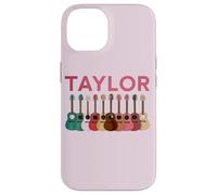 Taylor Personalized Name I Love Taylor Guitar Pink Case for iPhone 14