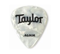 Taylor Picks - Celluloid 351, White Pearl.46 mm, 12 Pack