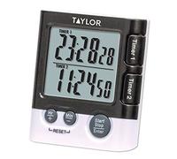 DevaCurl Taylor Precision Products Dual Event Timer, 18/8 Stainless Steel, Black, 2