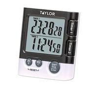 DevaCurl Taylor Precision Products Dual Event Timer, 18/8 Stainless Steel, Black, 2