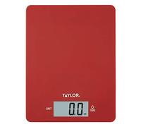 Taylor Precision Products Red 11lb Ultra Thin Digital Kitchen Scale, 0.37 inches