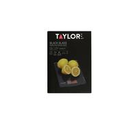 Taylor Pro Digital Ultra Thin Kitchen Food Scales, Compact Slimline Professional Standard with Tare Feature and Precision Accuracy, Black Glass, Weighs 5 kg Capacity
