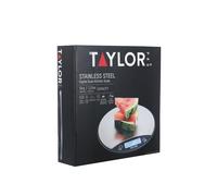 Taylor Pro Digital Kitchen Food Scales, Compact Slimline Professional Standard with Tare Feature and Precision Accuracy, Brushed Stainless Steel Finish, Weighs 5 kg Capacity