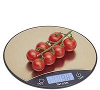 Taylor Pro Digital Kitchen Scale, Compact Food Scale, Highly Accurate Digital Food Scale, Weights 5kg, Black and Brass, Gift Boxed, Messingeffekt