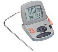Taylor Pro In Oven Digital Meat Thermometer, Accurate Multi-Functional Food Cooking Probe with Digital Kitchen Timer, Great for Meat and BBQ, Plastic/Stainless Steel Grey,Grey