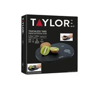Taylor Pro Digital Kitchen Food Scales with Touchless Tare Function, Compact Professional Standard with Precision Accuracy, Black, Large Capacity Up To 5.5 kg
